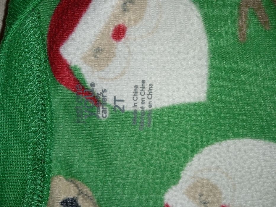 Чоловічок новорічний на 2 р (88-93 см), сліп зелений, флісовий