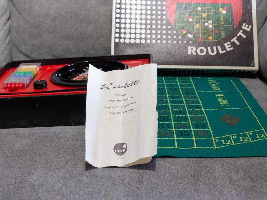 Jogo vintage de tabuleiro Roleta / Roulette (Sueco)