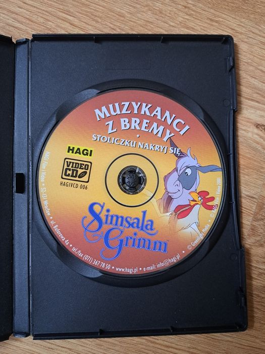 DVD 2 bajki Muzykanci z Bremy i Stoliczku nakryj się