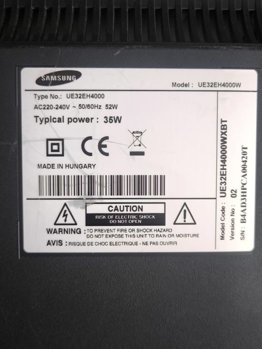 Телевізор Samsung ue32eh4000w 32'