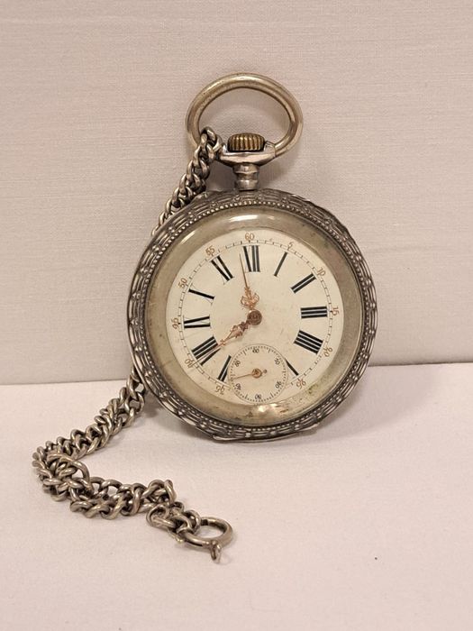 Relogio de bolso em prata