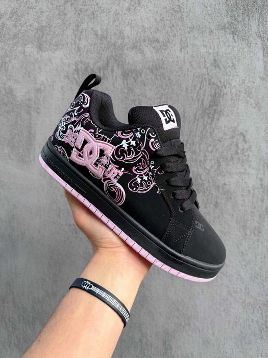 Жіночі кросівки DC Court Graffik "Black Pink Sabbath" Розміри 36-41