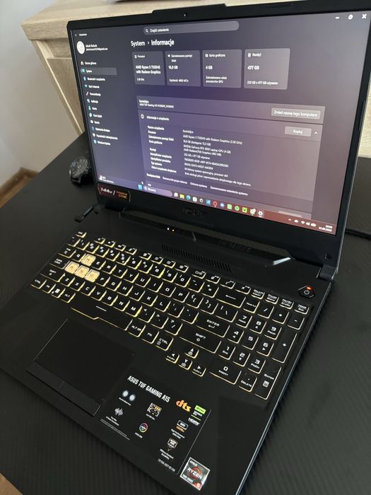 Laptop Gamingowy ASUS TUF GAMING A15