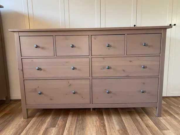 IKEA Hemnes komoda , 8 szuflad, szara  - dostawa gratis