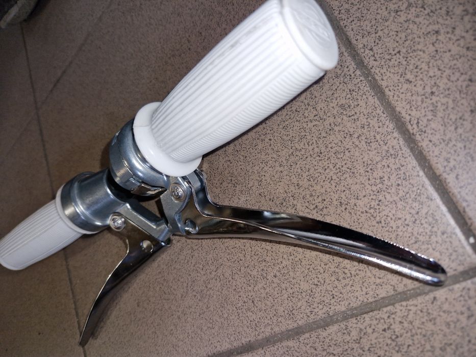 Nowe biale manetki rączki biegów gazu Romet komar sztywniak zak rys pl