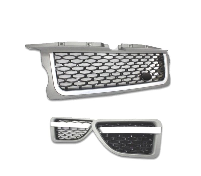 GRELHAS FRONTAIS + LATERAIS RANGE ROVER SPORT 05-09 LOOK PLATINIUM BLACK EDITION