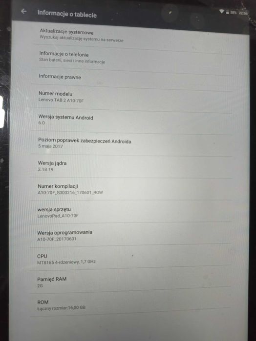 Tablet Lenovo TAB 2 A10-70F 10 cali