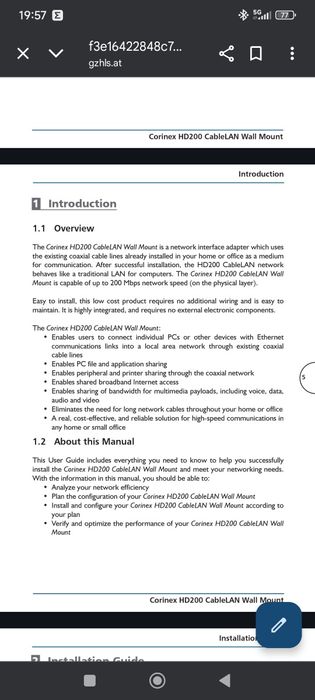 Corinex HD200 CableLAN - Powerline por coaxial