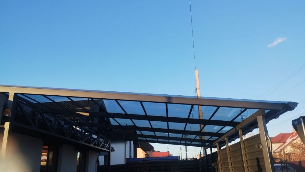 Навес автонавіс навіс над терасою монтаж під ключ