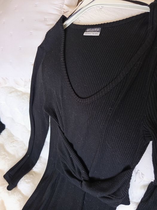 Nowa czarna sukienka prążek