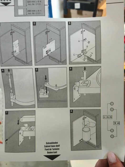 Caixote do lixo para móvel de cozinha – NOVO, nunca utilizado!
