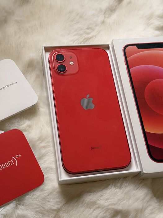 IPhone 12 Czerwony, bez blokad, z kablem, kondycja 96% Kraków