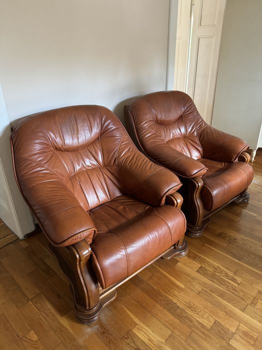 Fotele skórzane komplet 2 szt