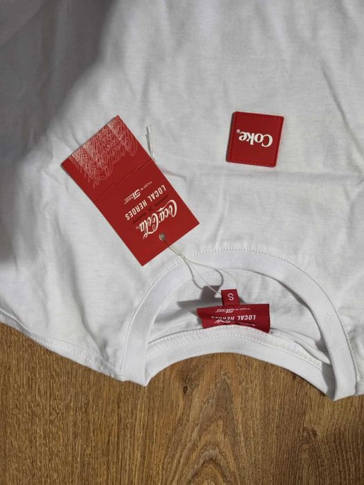 Koszulka Coca-Cola x Local Heroes, S, 100% bawełna, biała, nowa