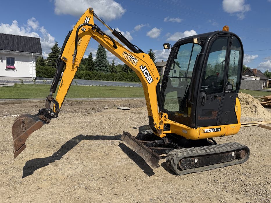 Minikoparka JCB 8020 komplet 6 lyzek + nowe szybkozlacze kubota 18 wacker neuson