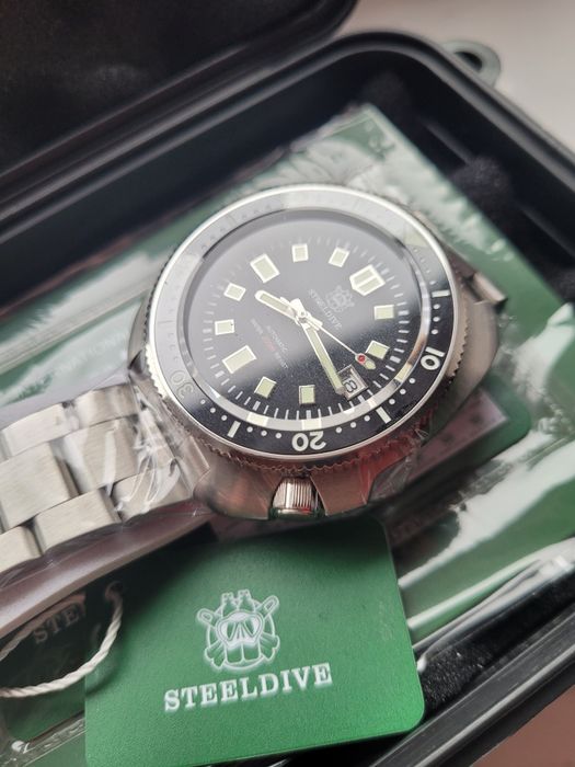 Zegarek Steeldive Cpt.Willard automat NH35 komplet  NOWY