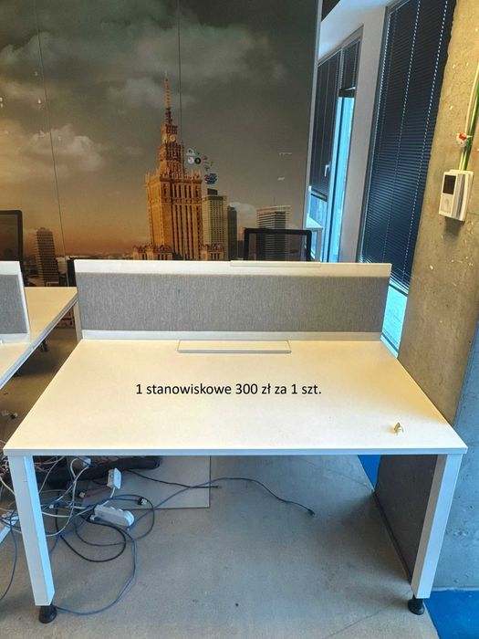 Biurko dwustanowiskowe 140x79 biurka bench do biur domu hotelu