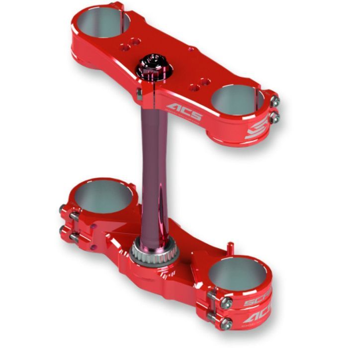 triple clamp scar vermelho honda cr 125 / 250