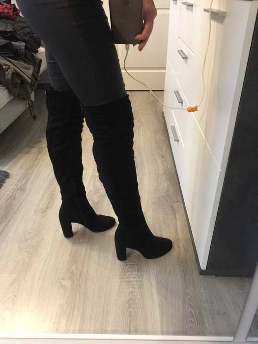 VICES kozaki czarne muszkieterki 36r