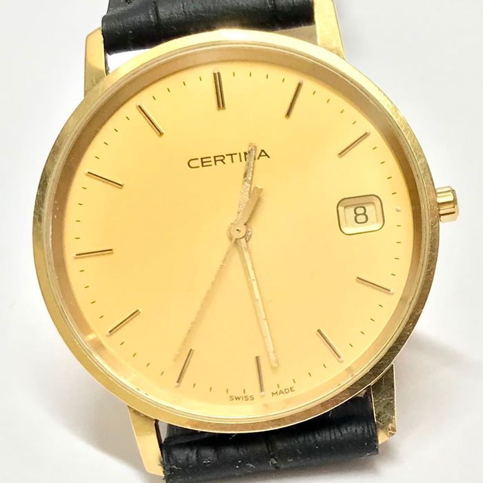 CERTINA Priska ZŁOTY Zegarek męski KLASYCZNY ZŁOTO 750 18K 34mm