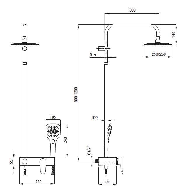 Deante Deszczownica Lobelia Ostatnie sztuki 699zł