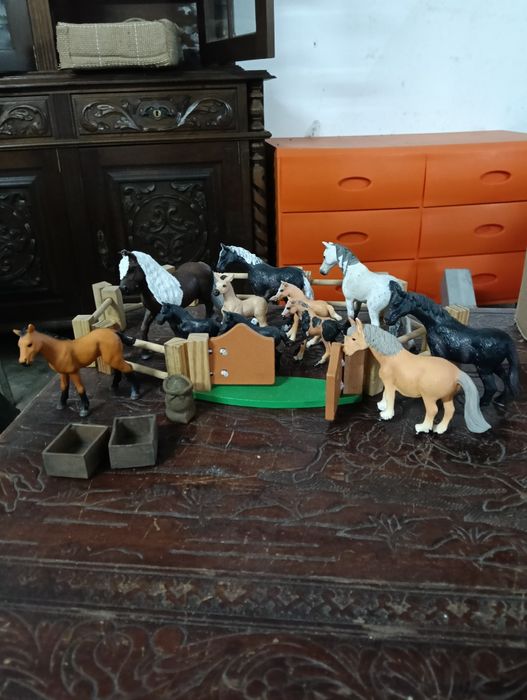 Comjunto animais quinta / cavalos