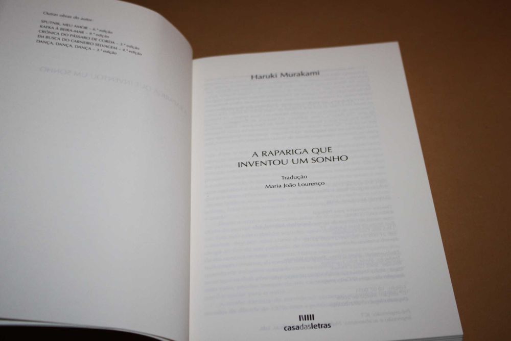 A Rapariga que inventou um sonho//de Haruki Murakami