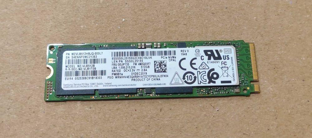 Dysk 512GB NVME M2 92% Samsung PM981a (MZ-VLB512B) | Gwarancja | Faktura VAT Marża |