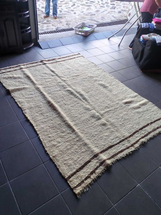 Cobertor de 100% Lã de Ovelha Natural 153x211 cm