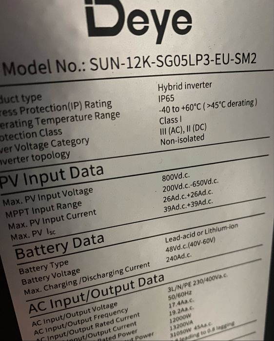 Продам гібридний інвертор deye 12 квт 3 фази
