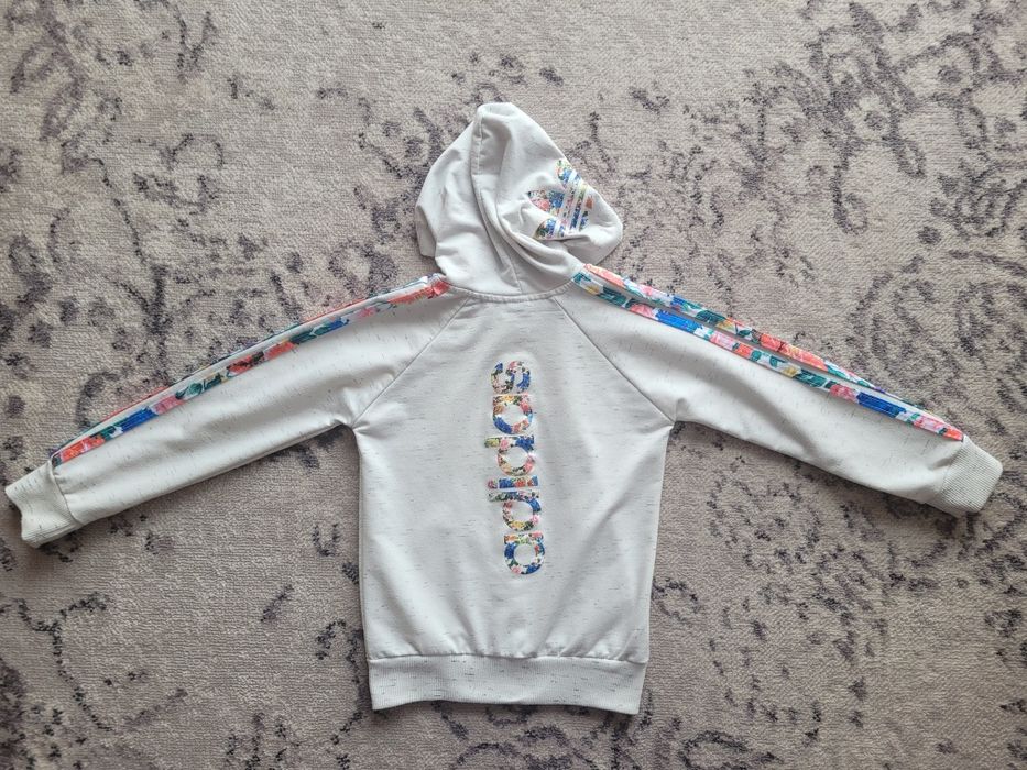 Dziewczęca rozpinana bluza z kapturem Adidas 110/116
