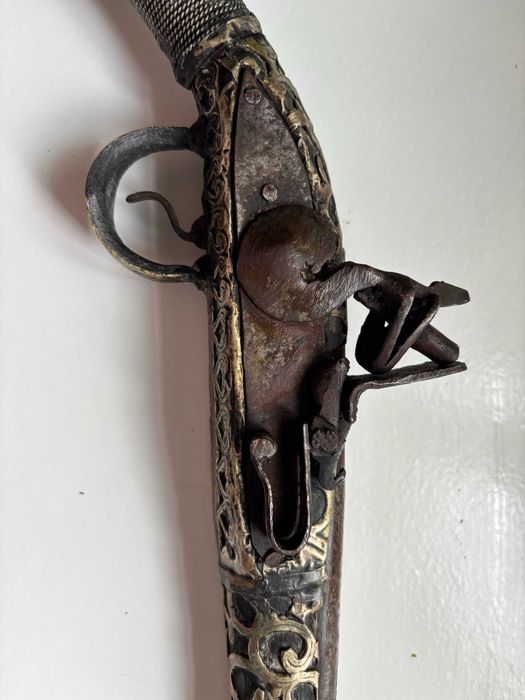 Pistola otomana original (séc. XVII-XVIII) peça rara de coleção