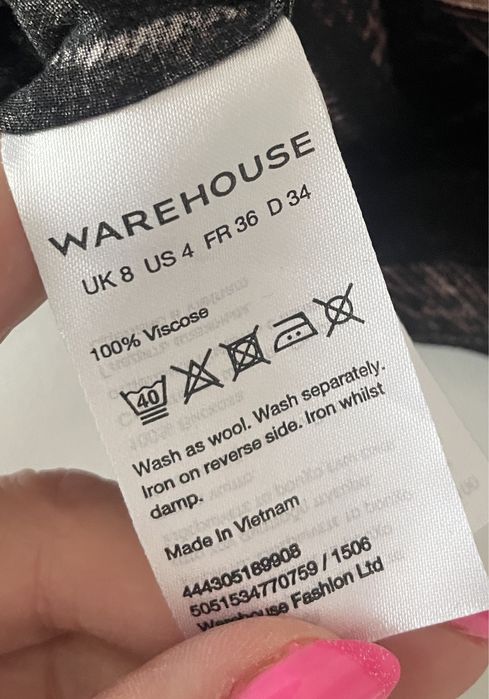 4E maxi długa warehouse urocza nowoczesna zwiana brązowa romantyczna S