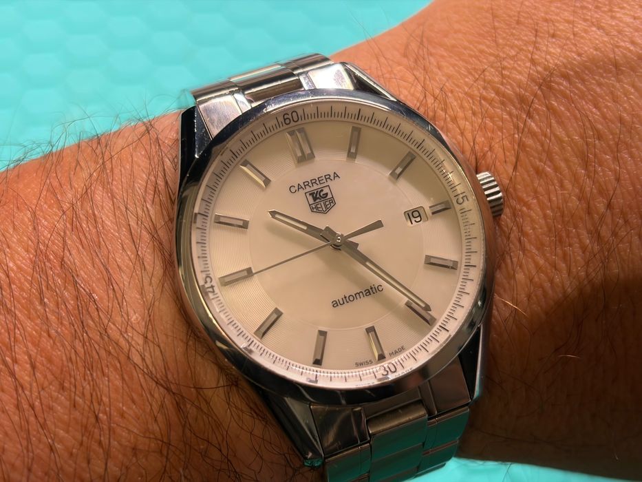 TAG Heuer Carrera Calibre 5 ― Tarcza z macicy perłowej ― Full Set