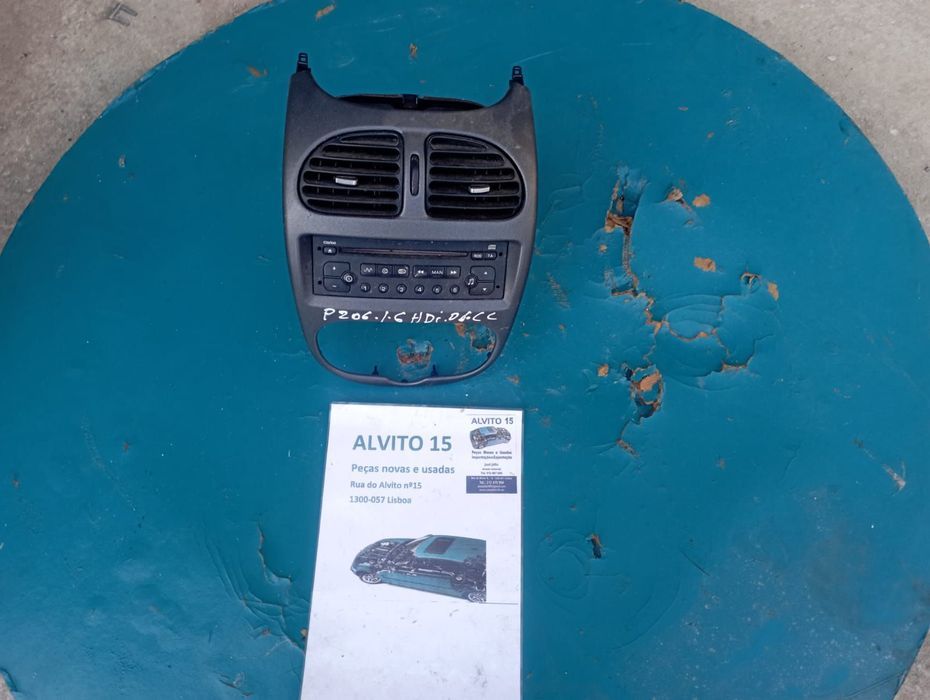 Painel central / rádio  Peugeot 206 CC 2006