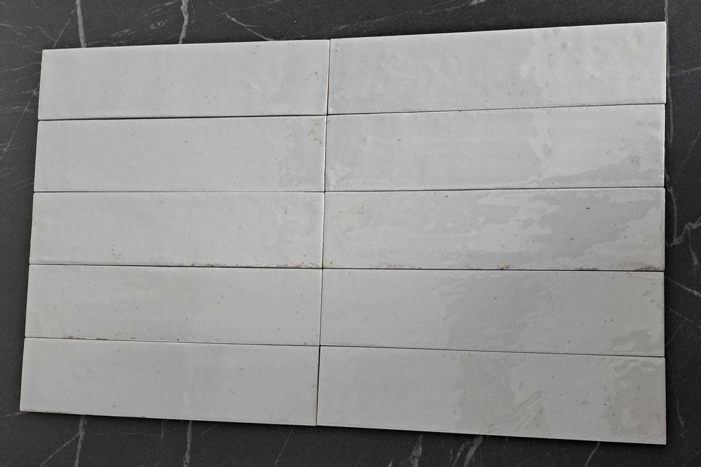 Płytki włoskie cegiełki Marazzi Lume White lux M6RN białe połysk