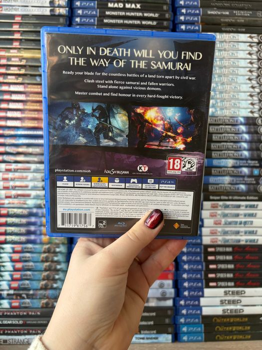 Гра Nioh на ps4, диск з грою на пс 4, ліцензія