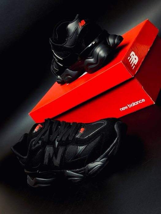Кроссовки New Balance мужские Черные красовки new balance 9060 Кожаные кросовки нью беланс  универсальные кроссовки все размеры  newbalance ньюбеланс