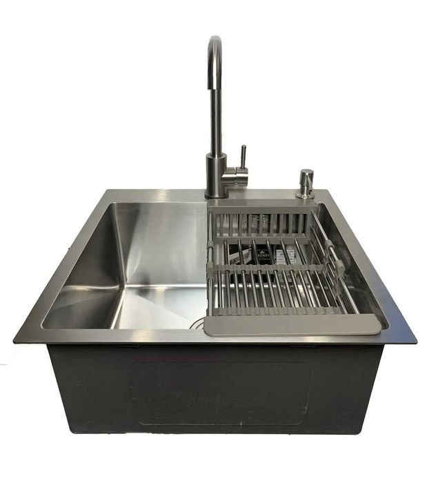 Мийка кухона Kroner 50*50 (см) + Кран + дозатор + кошик+ сифон