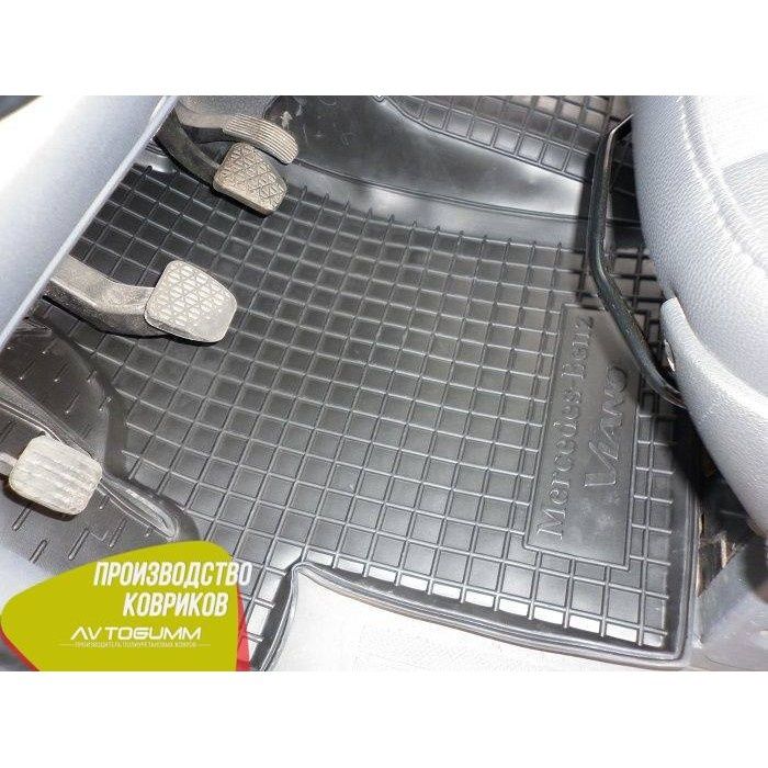 Коврики резиновые черные Mercedes Vito Вито 2004-2014 2-3 ряд вместе