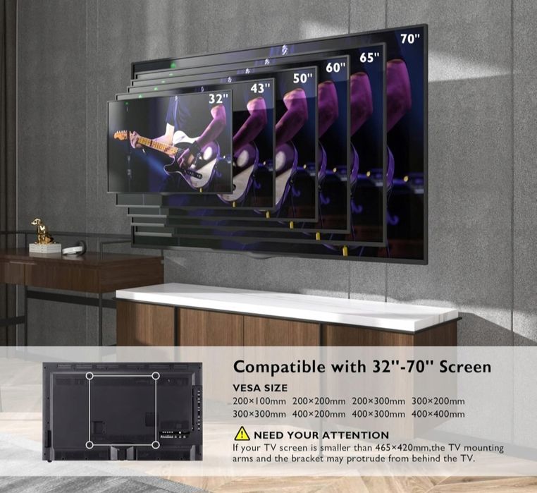 Bontec 139S MOCNY Uchwyt do telewizora do 60kg