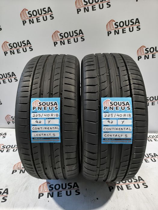 2 pneus semi novos 225-40R18 Continental - Oferta dos Portes