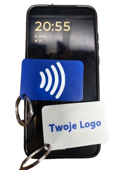 Breloczek NFC z personalizacją – druk 3D + własne logo!