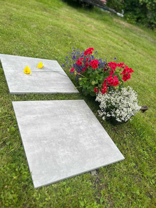 Gres Tarasowy 60x60x2 cm w Kolorze Szarości Płyty Chodnikowe