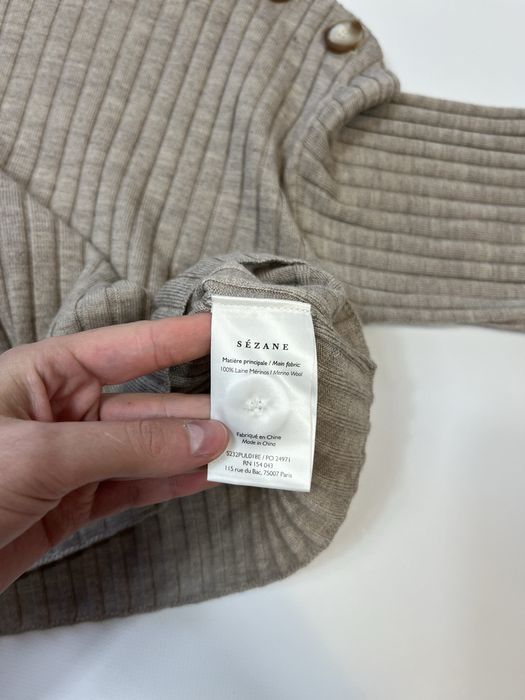 Sweter Sezane merino bezowy