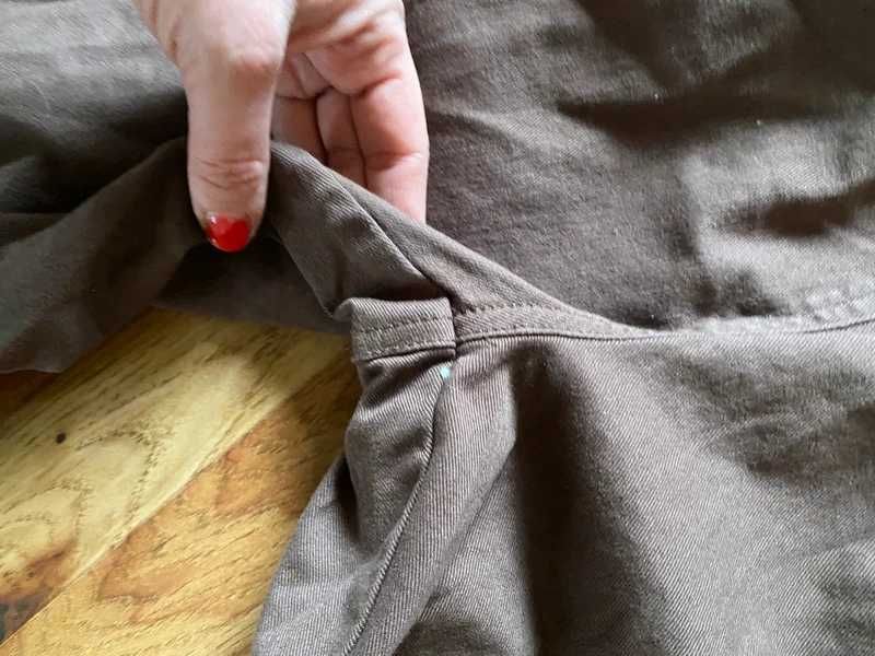Kombinezon brazowy kawa cargo kieszenie jeans m l 38 40