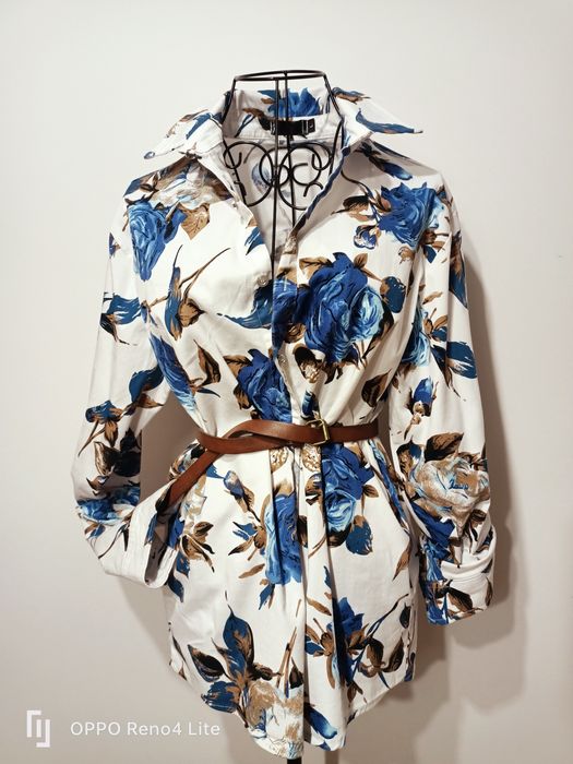 Koszula print kwiaty róże