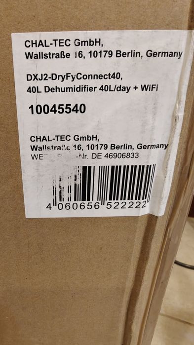 Осушитель воздуха Clarstein / DryFy Connect 40 /Опис!