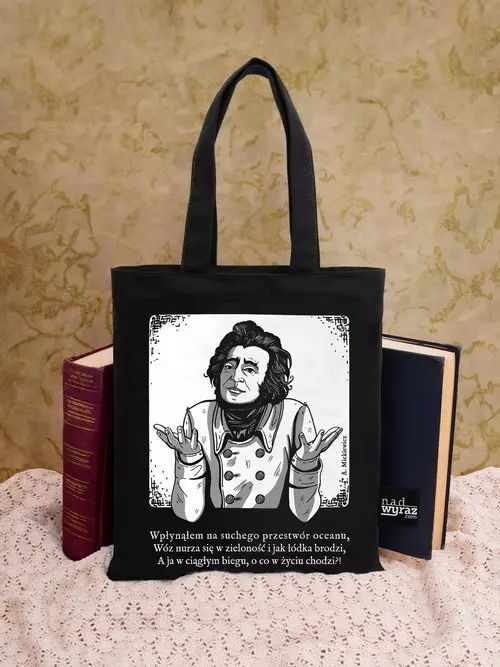 Torba Na Książki / Mickiewicz / Czarna. Nadwyraz.com