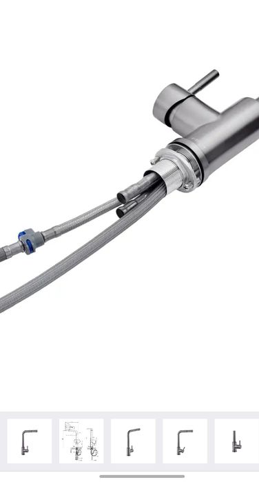 Кухонный кран Dayone Matte Black с выдвижным душем